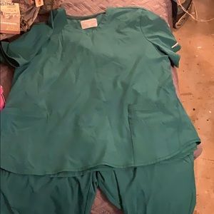Forest green scrubs